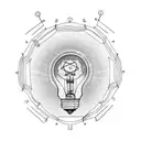 Edison light bulb tattoo design idea