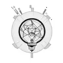 Edison light bulb tattoo design idea