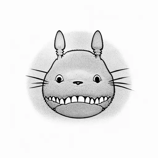 combination of the movies of Totoro, spirit away and the hollows castle tattoo design idea