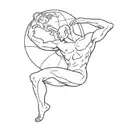 atlas holding the world up tattoo design idea