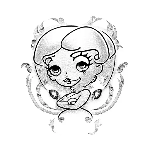 betty boop tattoo design idea