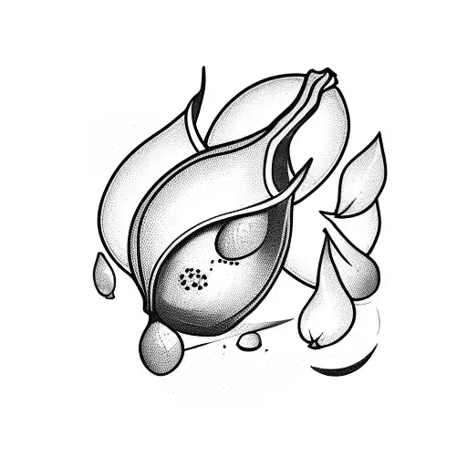 olives with garlic tattoo design idea