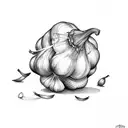 garlic with olives tattoo design idea