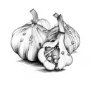 garlic with olives tattoo design idea