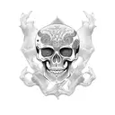 skeleton bum tattoo design idea