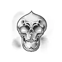 skeleton bum tattoo design idea