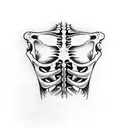 skeleton bum tattoo design idea