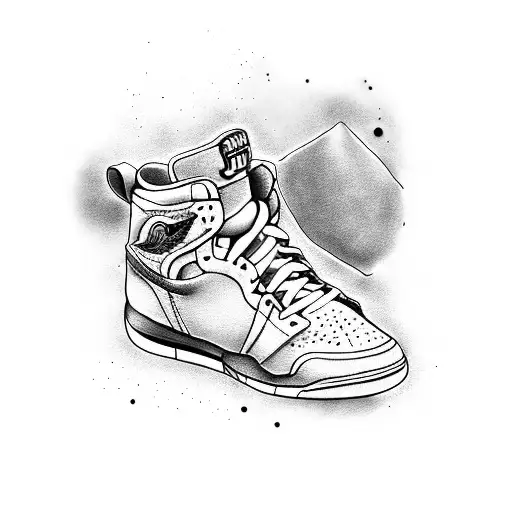 jordan shoes tattoo design idea