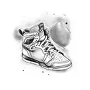 jordan shoes tattoo design idea