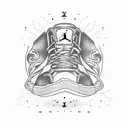 jordan shoes tattoo design idea