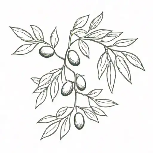 olive branch spain tattoo design idea