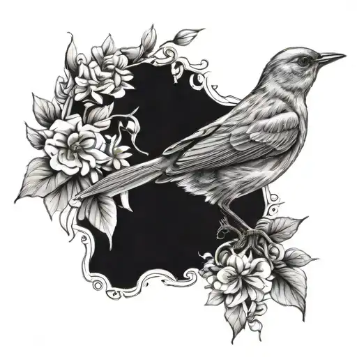 nightingale tattoo design idea