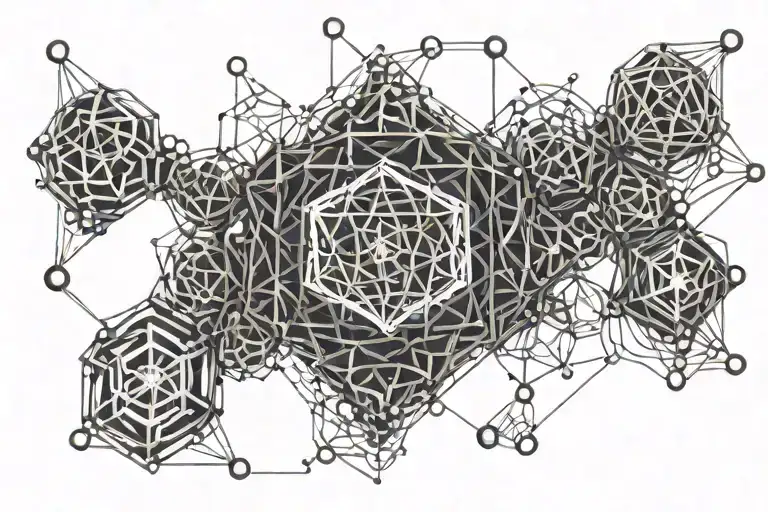 dmt molecule forming tattoo design idea