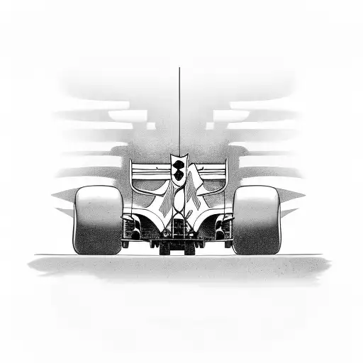 f1 car from behind tattoo design idea