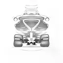 f1 car from behind tattoo design idea