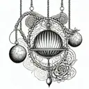 pendulum swinging tattoo design idea