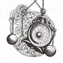 pendulum swinging tattoo design idea