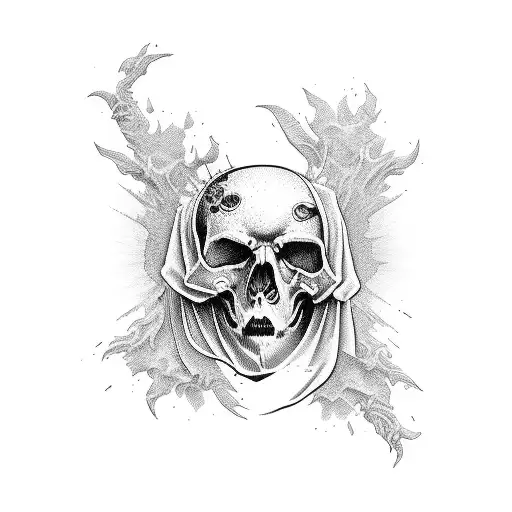 Holy death tattoo design idea