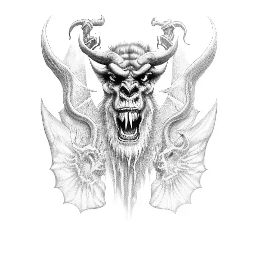 satan tattoo design idea