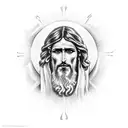 Jesus Christ calming the storm tattoo design idea