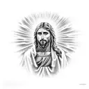 Jesus Christ calming the storm tattoo design idea