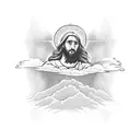 Jesus Christ calming the storm tattoo design idea