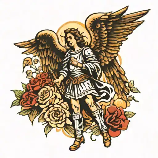 st michael archangel tattoo design idea