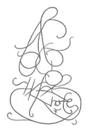 write "hope" horizontal line tattoo design idea