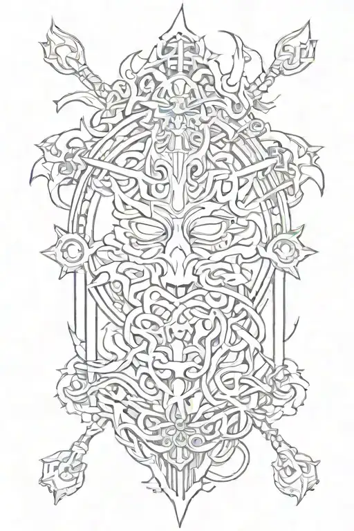 fear god trust none tattoo design idea