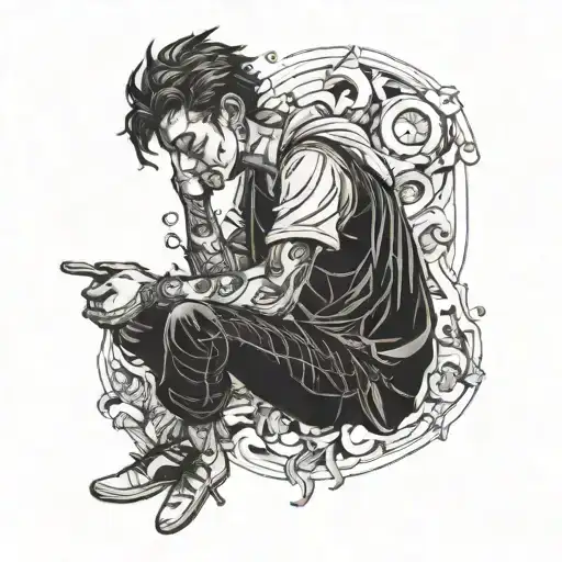 overthinking illustration tattoo design idea