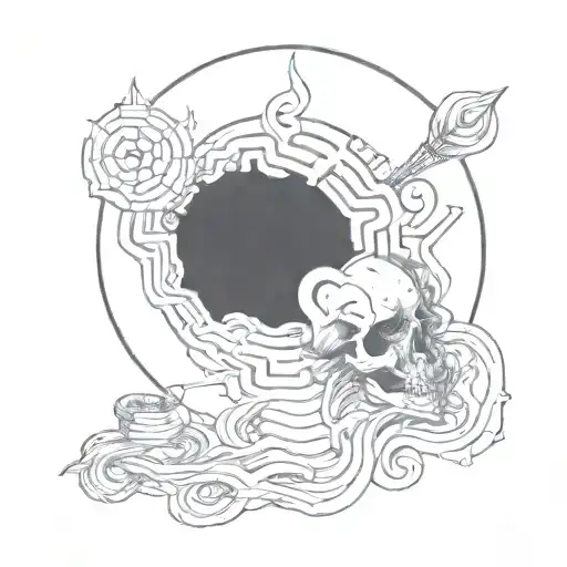 overthinking disorder awareness symbol tattoo design idea