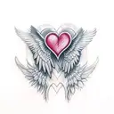 broken heart with wings tattoo design idea