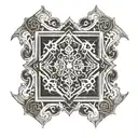 Dark Victorian frame tattoo design idea