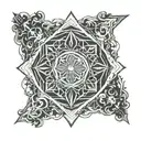 Dark Victorian frame tattoo design idea