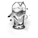 Bartender creating a special drink with flair tattoo design idea