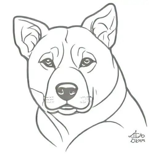 sailor knot and akita inu puppy crossed with malinois dog tattoo design idea