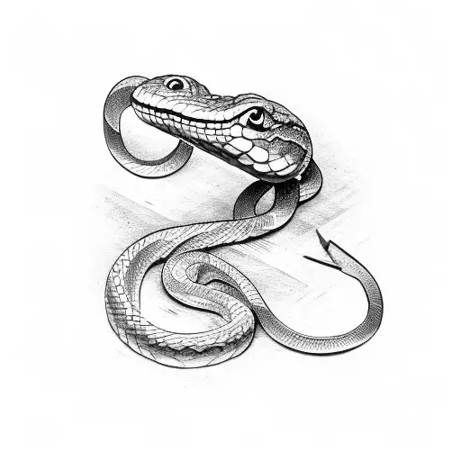 Snake wrapped around sword  tattoo design idea