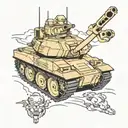 Abrams Tank tattoo design idea