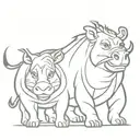 pumba and simba tattoo design idea