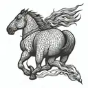 Crazy Horse tattoo design idea