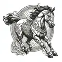 Crazy Horse tattoo design idea