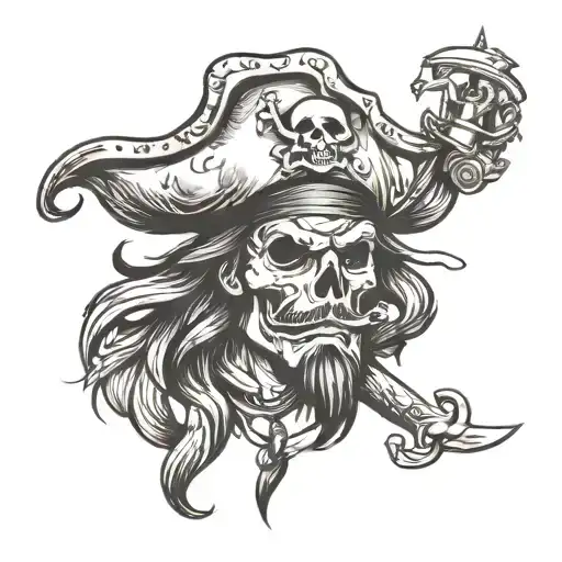 pirate swag tattoo design idea