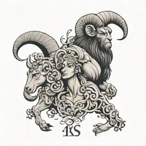 a person who is fighter, loves his mother, thanks god for everything, his zodiac sign is aries, belives in love, trust tattoo design idea