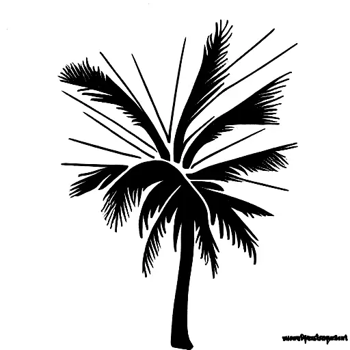 Palm Tree tattoo design idea