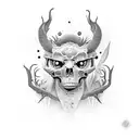 dualism, evolution, nature, and death tattoo design idea