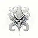 hydra with geometric flair tattoo design idea