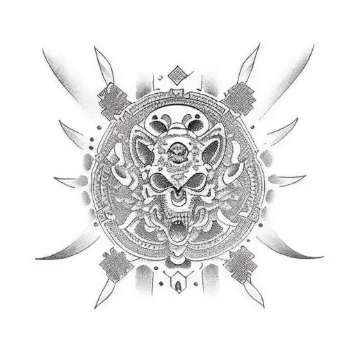 pistola glock tattoo design idea