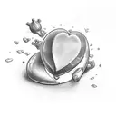 heart stone to heart anatomic tattoo design idea