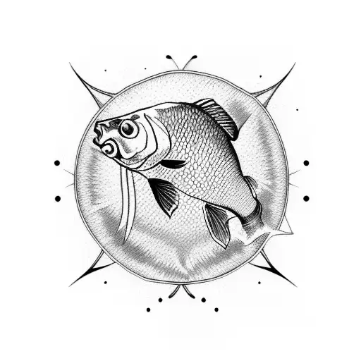 common carp tattoo design idea