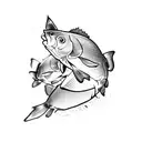 common carp tattoo design idea